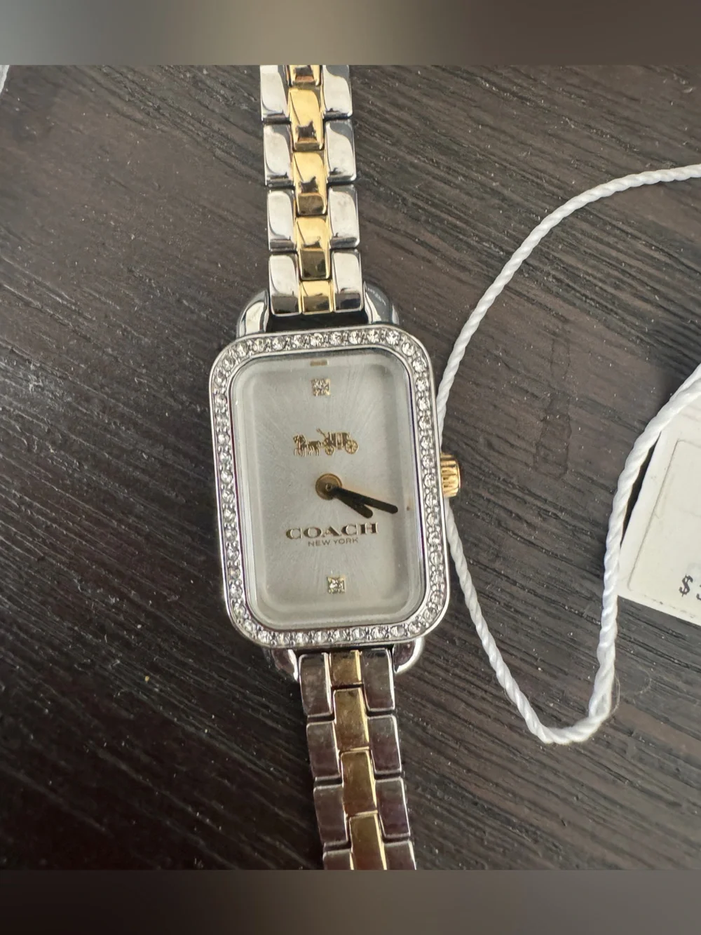COACH Two-Tone Crystal Bezel Women's Bracelet Watch - Silver & Gold